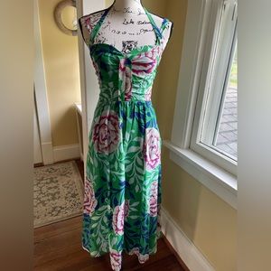 Anthropologie Silk colorful dress by Moulinette Soeurs